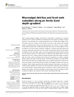 Macroalgal detritus and food-web subsidies along an Arctic fjord depth-gradient