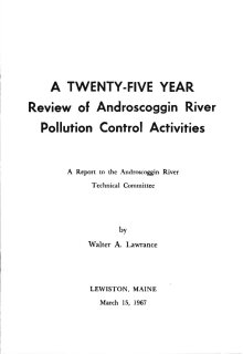 A Twenty-Five Year Review of Androscoggin River Pollution Control Activities