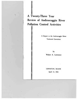 A Twenty-Three Year Review of Androscoggin River Pollution Control Activities