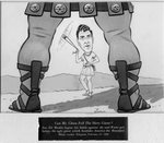Can Mr. Clean Fell the Dirty Giant?, Political cartoon by Maine Sunday Telegram